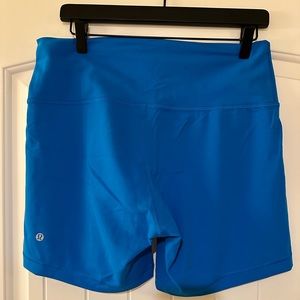 Lululemon Poolside (Bright Blue) Wunder Train Biker Short Like New